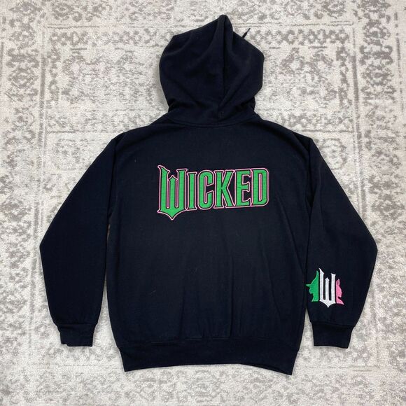 Wicked Movie Full Zip Hoodie Sweatshirt Women's Embroidered Jacket Size Medium - Picture 1 of 7